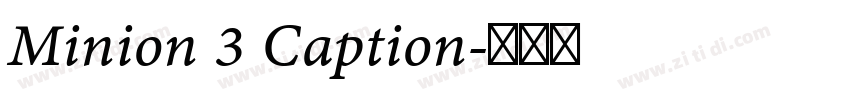 Minion 3 Caption字体转换